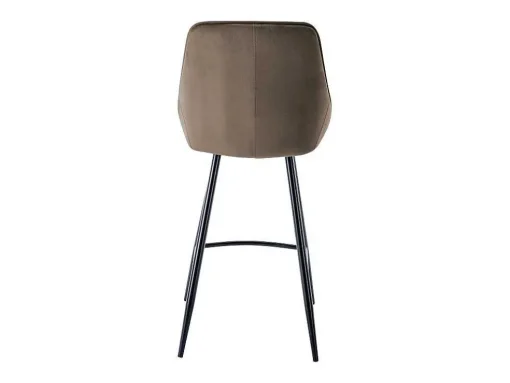 Set Van 2 Barkrukken Masurie - Fluweel - Taupe