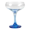 Set Van 6 Blauwe Cocktailglazen Op Voet 32 Cl - D. 6.5 X H. 20 Cm - Coraly