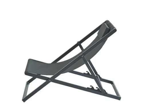 Set Van 2 Chileense Ligstoelen Van Aluminium - Antraciet - Anilio Van Mylia