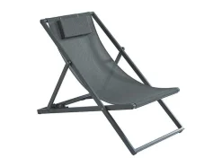 Set Van 2 Chileense Ligstoelen Van Aluminium - Antraciet - Anilio Van Mylia