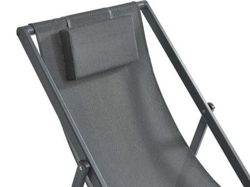 Set Van 2 Chileense Ligstoelen Van Aluminium - Antraciet - Anilio Van Mylia