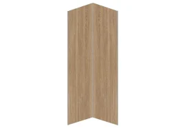 Set Van 2 Douchewandpanelen Met Houteffect Van Aluminium Met Profielen - 2 X L90 X H210 Cm Eneko
