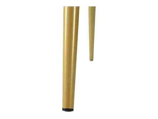Set Van 4 Fluwelen Gestoffeerde Stoelen Met Rugleuning - Goud Metalen Structuur - Beige