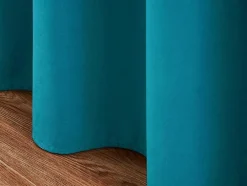 Set Van 2 Fluwelen Gordijnen - 140 X 260 Cm - Blauw - Ahtari
