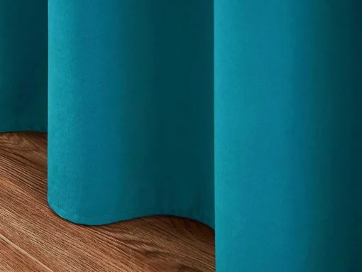 Set Van 2 Fluwelen Gordijnen - 140 X 260 Cm - Blauw - Ahtari