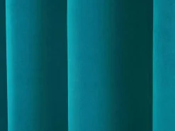 Set Van 2 Fluwelen Gordijnen - 140 X 260 Cm - Blauw - Ahtari
