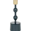 Set Van 2 Geemailleerde Aluminium Kandelaars - H.26,5 Cm En H.22 Cm - Eend Blauw - Parina