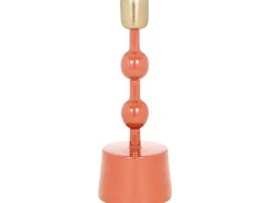 Set Van 2 Geemailleerde Aluminium Kandelaars - H.26,5 Cm En H.22 Cm - Terracotta - Parina
