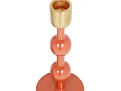 Set Van 2 Geemailleerde Aluminium Kandelaars - H.26,5 Cm En H.22 Cm - Terracotta - Parina