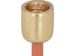 Set Van 2 Geemailleerde Aluminium Kandelaars - H.26,5 Cm En H.22 Cm - Terracotta - Parina