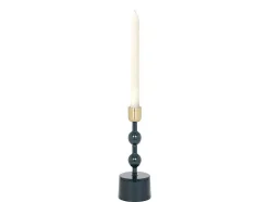 Set Van 2 Geemailleerde Aluminium Kandelaars - H.26,5 Cm En H.22 Cm - Eend Blauw - Parina