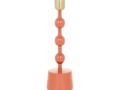 Set Van 2 Geemailleerde Aluminium Kandelaars - H.26,5 Cm En H.22 Cm - Terracotta - Parina