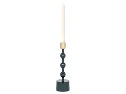 Set Van 2 Geemailleerde Aluminium Kandelaars - H.26,5 Cm En H.22 Cm - Eend Blauw - Parina