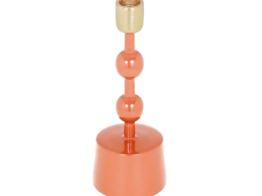 Set Van 2 Geemailleerde Aluminium Kandelaars - H.26,5 Cm En H.22 Cm - Terracotta - Parina