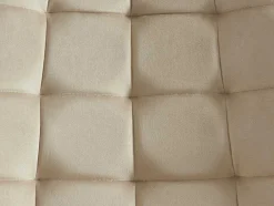 Set Van 6 Gewatteerde Stoelen - Velours En Zwart Metaal - Beige - Ollua