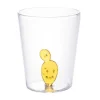 Set Van 4 Glazen Met Cactus - Transparant En Groen - O8 X H10 Cm - Puntia