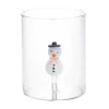 Set Van 4 Glazen Met Kerstmotieven - O7,5 X H9,5 Cm - Scopa