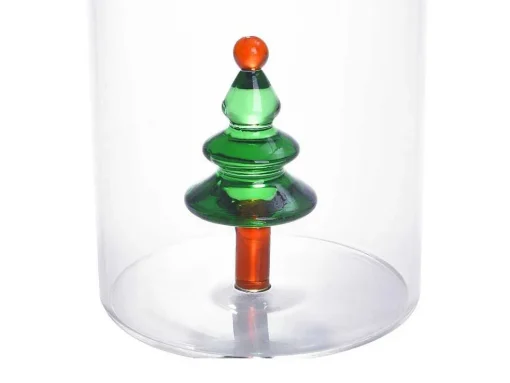 Set Van 4 Glazen Met Kerstmotieven - O7,5 X H9,5 Cm - Scopa