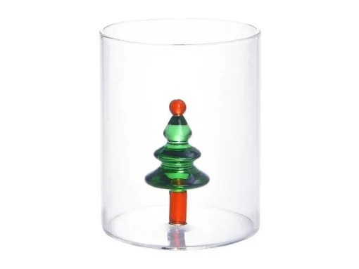 Set Van 4 Glazen Met Kerstmotieven - O7,5 X H9,5 Cm - Scopa
