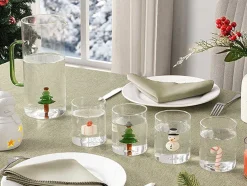 Set Van 4 Glazen Met Kerstmotieven - O7,5 X H9,5 Cm - Scopa