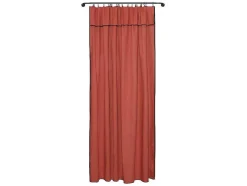 Set Van 2 Gordijnen Van Katoen En Linnen - 140 X 280 Cm - Terracotta - Borina