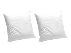 Set Van 2 Hoofdkussens Van Biologisch Katoen 60 X 60 Cm Van Naturea - 550 G/M - Bruine Bies - Nature Confort
