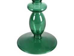 Set Van 2 Kandelaars - D9 X H21 Cm En D9 X H18,5 Cm - Glas - Groen - Kandie