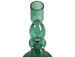 Set Van 2 Kandelaars - D9 X H21 Cm En D9 X H18,5 Cm - Glas - Groen - Kandie
