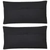 Set Van 2 Katoenen En Jute Kussens - 30 X 60 Cm - Naturel En Zwart - Natura
