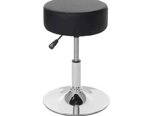 Set Van 2 Krukken Mcw-C22, Kunstleer, Zwart