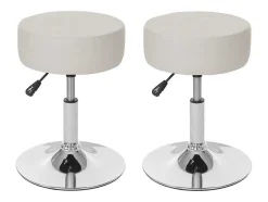 Set Van 2 Krukken Mcw-C22, Kunstleer, Creme