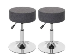 Set Van 2 Krukken Mcw-C22, Textiel, Grijs