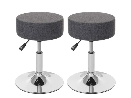 Set Van 2 Krukken Mcw-C22, Textiel, Grijs