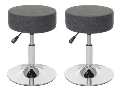Set Van 2 Krukken Mcw-C22, Textiel, Grijs