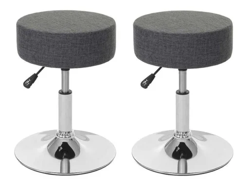 Set Van 2 Krukken Mcw-C22, Textiel, Grijs