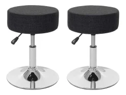 Set Van 2 Krukken Mcw-C22, Textiel, Donkergrijs