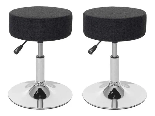 Set Van 2 Krukken Mcw-C22, Textiel, Donkergrijs
