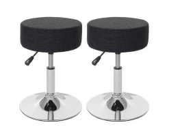 Set Van 2 Krukken Mcw-C22, Textiel, Donkergrijs