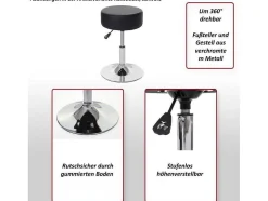 Set Van 2 Krukken Mcw-C22, Textiel, Donkergrijs