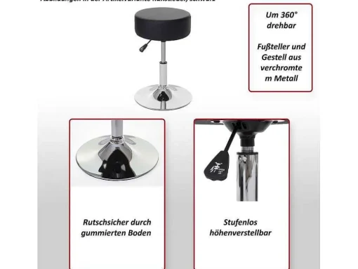 Set Van 2 Krukken Mcw-C22, Textiel, Donkergrijs