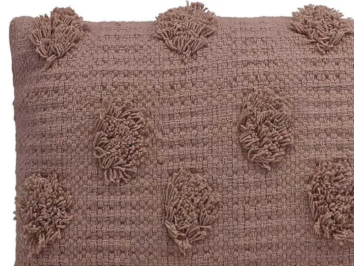 Set Van 2 Kussens 100% Getuft Katoen Jadel - 30 X 50 Cm - Oudroze