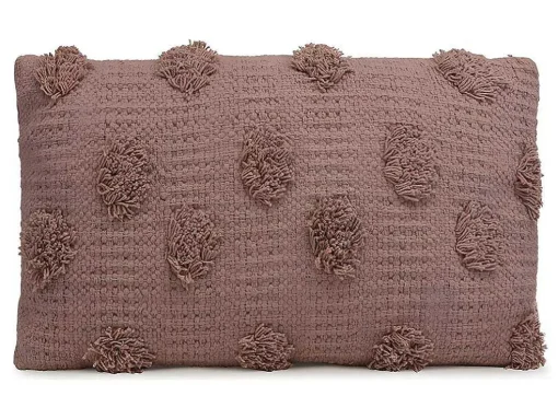 Set Van 2 Kussens 100% Getuft Katoen Jadel - 30 X 50 Cm - Oudroze