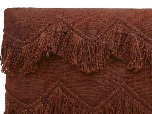 Set Van 2 Kussens 100% Katoen Met Franjes Bonel - 30 X 50 Cm - Terracotta