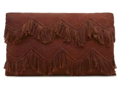 Set Van 2 Kussens 100% Katoen Met Franjes Bonel - 30 X 50 Cm - Terracotta