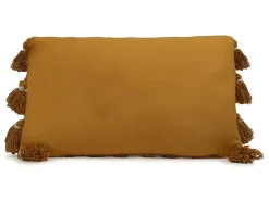 Set Van 2 Kussens Met Pompons Aspen - Getuft Katoen - 30 X 50 Cm - Bronze