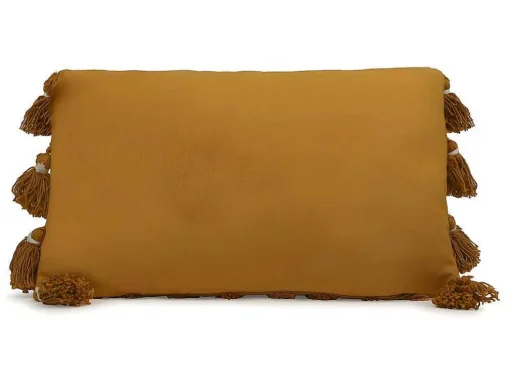 Set Van 2 Kussens Met Pompons Aspen - Getuft Katoen - 30 X 50 Cm - Bronze