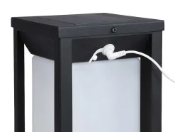 Set Van 2 Led-Buitenwandlampen Op Zonne-Energie - L. 15 X H. 30 Cm - Metaal - Zwart - Fozzano