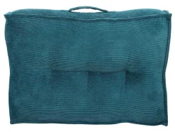 Set Van 1 Matras + 2 Palletkussens Van Ribfluweel - Blauw - Baila