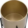 Set Van 2 Metalen Bloempotten - D25 X H39 En D23 X H35,5 - Goud En Zwart - Edmee