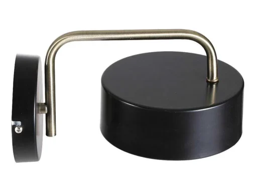 Set Van 2 Metalen Wandlampen In Vintage Stijl - L24 X H14,5 Cm - Zwart En Goudkleurig - Otilie